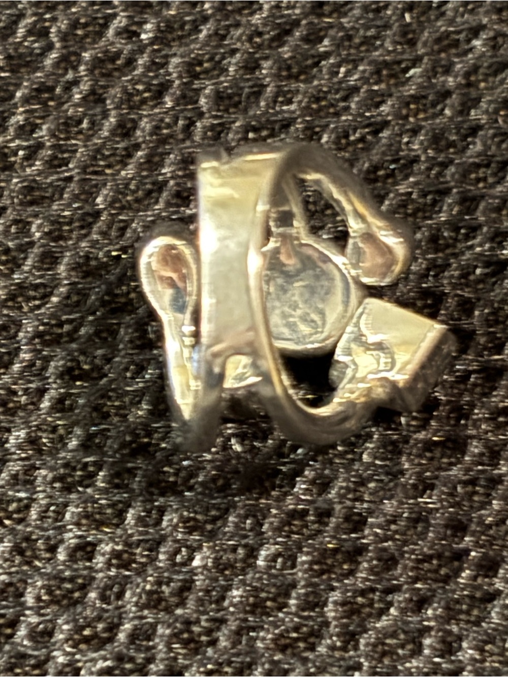 Lia Sophia signed Silver tone Multistone Ocean Ring in Aqua and Blue - Picture 3 of 4